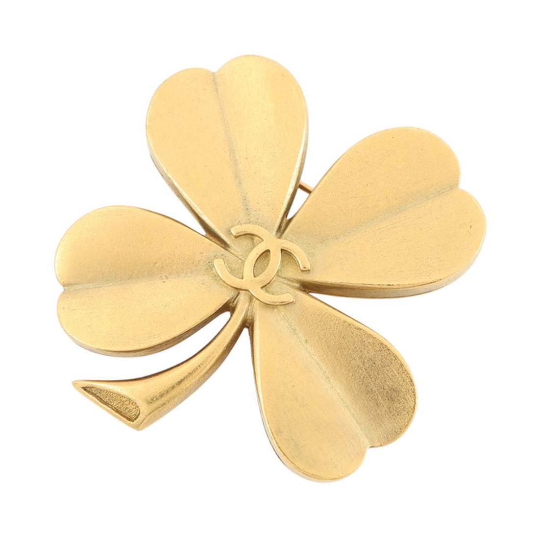 Chanel Brooch Coco Mark Clover 94A CHANEL BROACH: --- Catalog ---Category: SizeSize (HxWxD): 5cm x 5cm / 1.96'' x 1.96''Category: DesignType: BroochColor: GoldGender: WomenMaterial: MetalCategory: GeneralLine: CloverBrand: ChanelCountry of Origin: Fr
