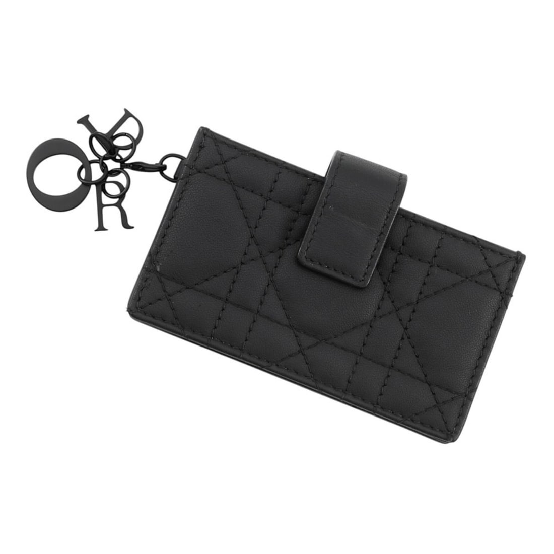 Christian Dior business card holder/card case Lady Jasmine lambskin S0074OVRB holder black CARD: --- Catalog ---Category: DesignType: Card caseColor: BlackGender: WomenMaterial: Leather Leather/Fur Type: LambskinCategory: GeneralBrand: Christian DiorModel: S0074OVRBCountry of Origin: ItalyCategor
