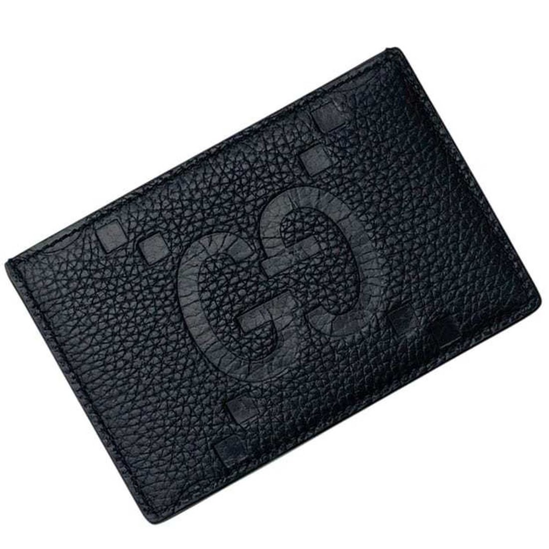 Gucci Card Case Holder Black GG Jumbo 812681 AABY0 Unused Leather 0416 GUCCI: --- Catalog ---Category: DesignType: Card caseColor: BlackGender: WomenMaterial: Leather Category: GeneralMPN: 812681 AABY0Brand: GucciCategory: Physical PropertiesSize (HxWxD): 8cm x 12cm x 1cm / 3.1