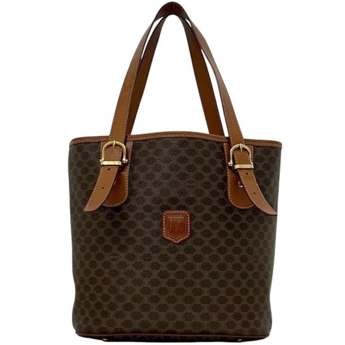 Celine tote bag, brown, Macadam bucket style, PVC leather, MC 98/1 CELINE: --- Catalog ---Category: SizeSize (HxWxD): 24cm x 30cm x 14cm / 9.44'' x 11.81'' x 5.51''Category: DesignType: Tote bagColor: BrownGender: WomenMaterial: PVC , Leather Category: GeneralBrand: Celine--