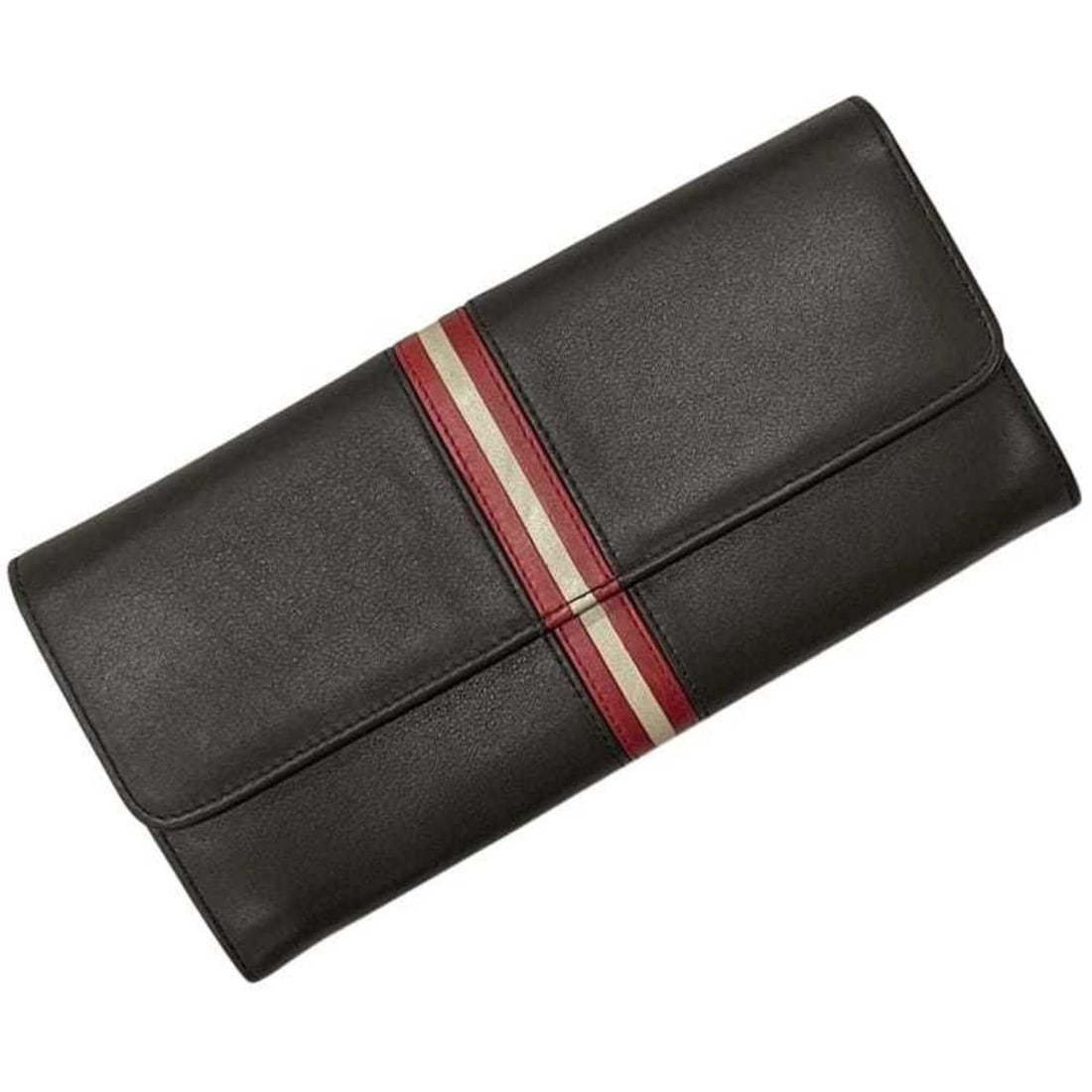 Bally bi-fold long wallet, brown, leather.: --- Catalog ---Category: SizeSize (HxWxD): 9.5cm x 19.5cm x 3.5cm / 3.74'' x 7.67'' x 1.37''Category: DesignType: Long wallet (bi-fold)Color: BrownGender: WomenMaterial: Leather Category: GeneralBrand