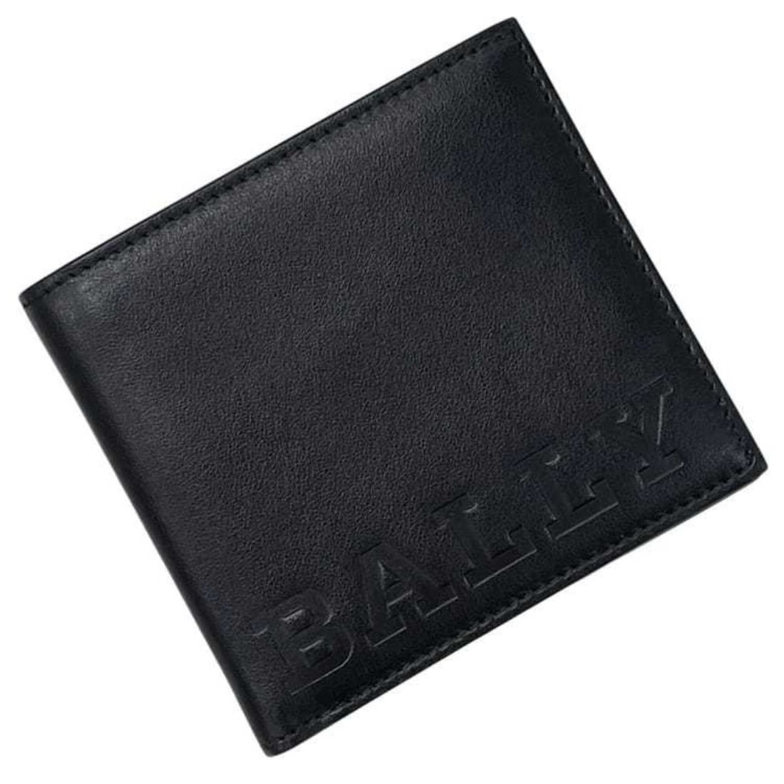 Bally bi-fold wallet, black leather.: --- Catalog ---Category: SizeSize (HxWxD): 10cm x 11cm x 2.5cm / 3.93'' x 4.33'' x 0.98''Category: DesignType: Wallet (bi-fold)Color: BlackGender: WomenMaterial: Leather Category: GeneralBrand: Bally-