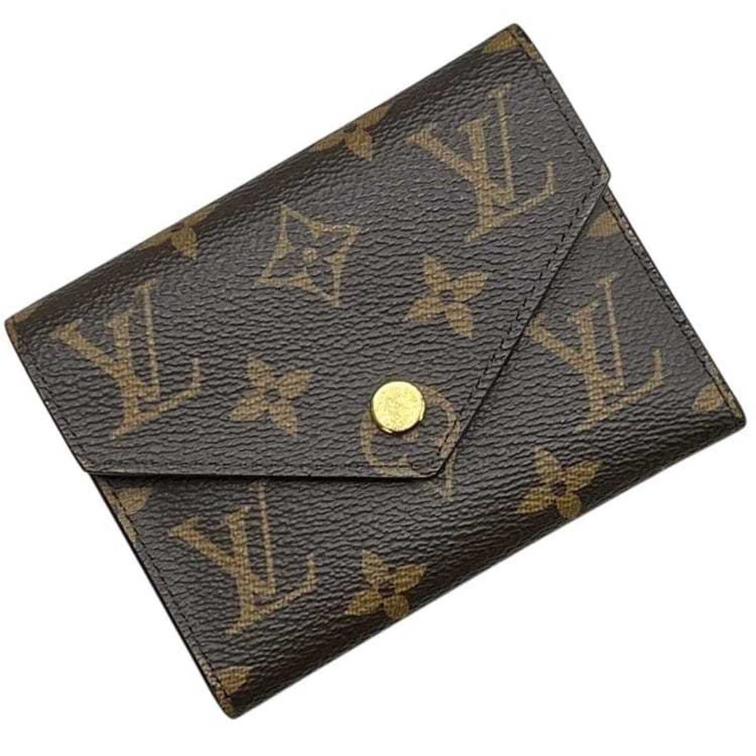 Louis Vuitton Tri-fold Wallet Portefeuille Victorine Brown Pink Rose Ballerine Monogram M62360 (1 of 11)