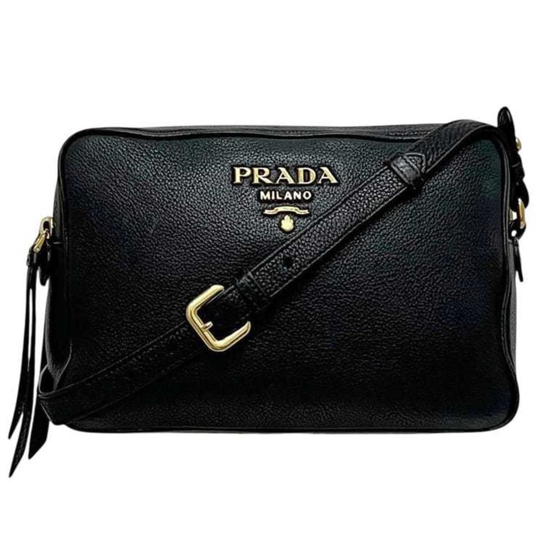 Prada Shoulder Bag, Black NERO Vitello Daino 1BH079, Crossbody Leather, 19 PRADA (1 of 11)