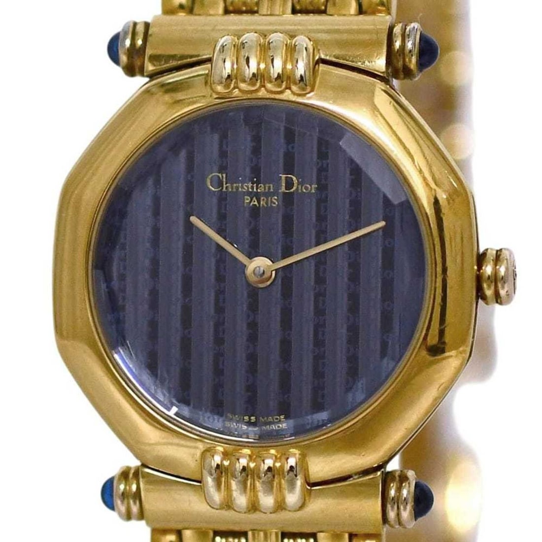 Christian Dior Swing Dress Watch Navy Gold 64151 Women's Stainless Steel Quartz 657***: --- Catalog ---Category: SizeWrist Size: 16cm / 6.29''Case Diameter: 27.7mm / 1.09''Category: DesignType: WristwatchGender: WomenColor (Dial): NavyMaterial (Band): Stainless steelMaterial (Case): Stai