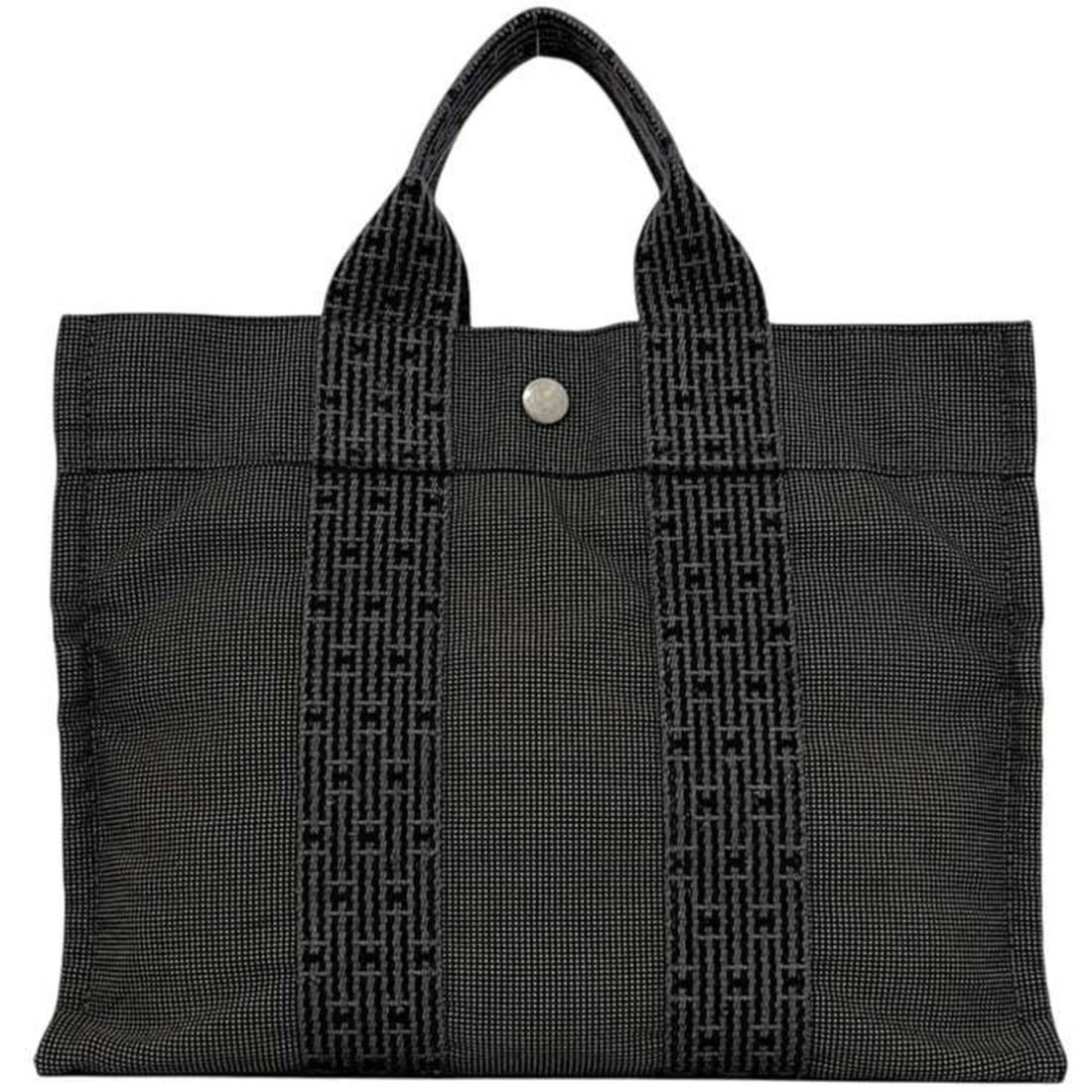 Hermes Her Tote PM Bag, Grey, Line, Canvas Handbag: --- Catalog ---Category: SizeSize (HxWxD): 22cm x 30cm x 8cm / 8.66'' x 11.81'' x 3.14''Category: DesignType: Handbag, Tote bagColor: GrayGender: Women,MenMaterial: Canvas Category: GeneralBrand: Herm