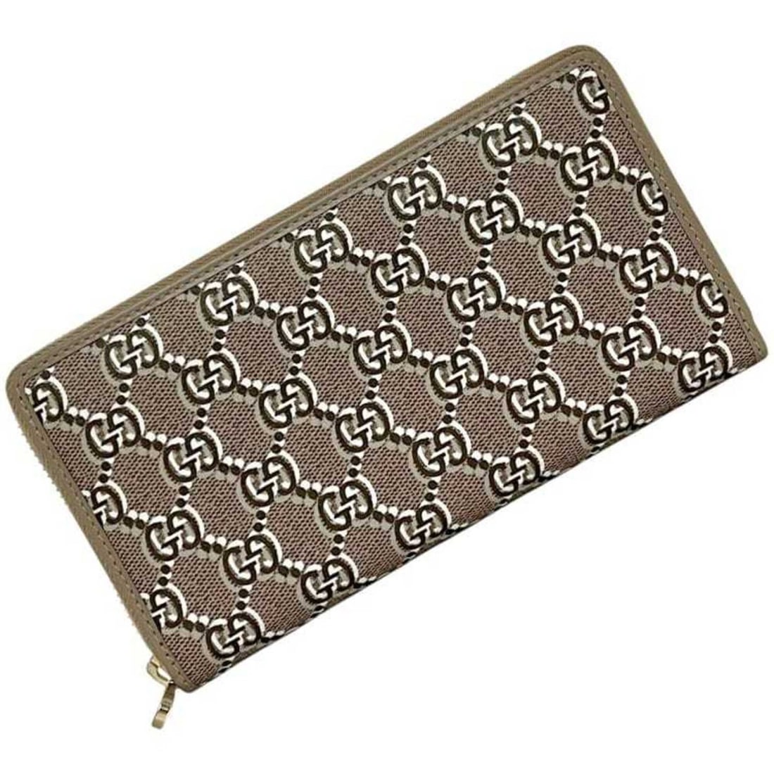 Gucci Round Long Wallet, Beige, GG Shadow, 795048, Unused, PVC Leather, 525040 GUCCI: --- Catalog ---Category: SizeSize (HxWxD): 10.5cm x 19cm x 2.5cm / 4.13'' x 7.48'' x 0.98''Category: DesignType: Long wallet (bi-fold)Color: BeigeGender: Women,MenMaterial: PVC , Leather Category: Gen