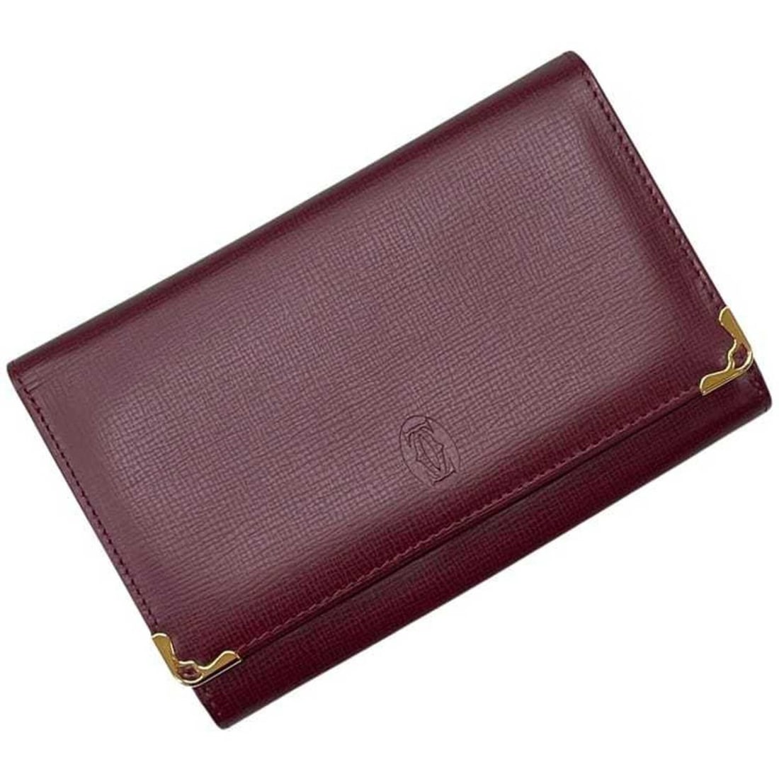Cartier Bi-fold Wallet Bordeaux Must L3000223 L-shaped Leather Wine Red: --- Catalog ---Category: SizeSize (HxWxD): 9.5cm x 14.5cm x 3cm / 3.74'' x 5.7'' x 1.18''Category: DesignType: Wallet (bi-fold)Color: Bordeaux, Wine redGender: WomenMaterial: Leather Category: General
