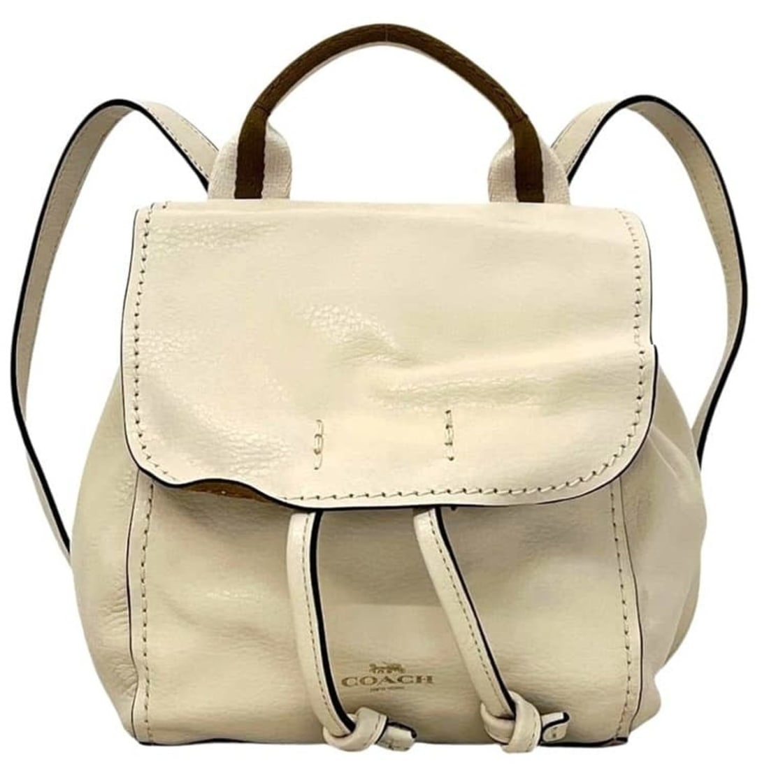 Coach Mini Backpack Bag, White, F59401, Leather: --- Catalog ---Category: SizeSize (HxWxD): 20cm x 18cm x 9cm / 7.87'' x 7.08'' x 3.54''Category: DesignType: BackpackColor: WhiteGender: WomenMaterial: Leather Category: GeneralMPN: F59401Brand: Coach