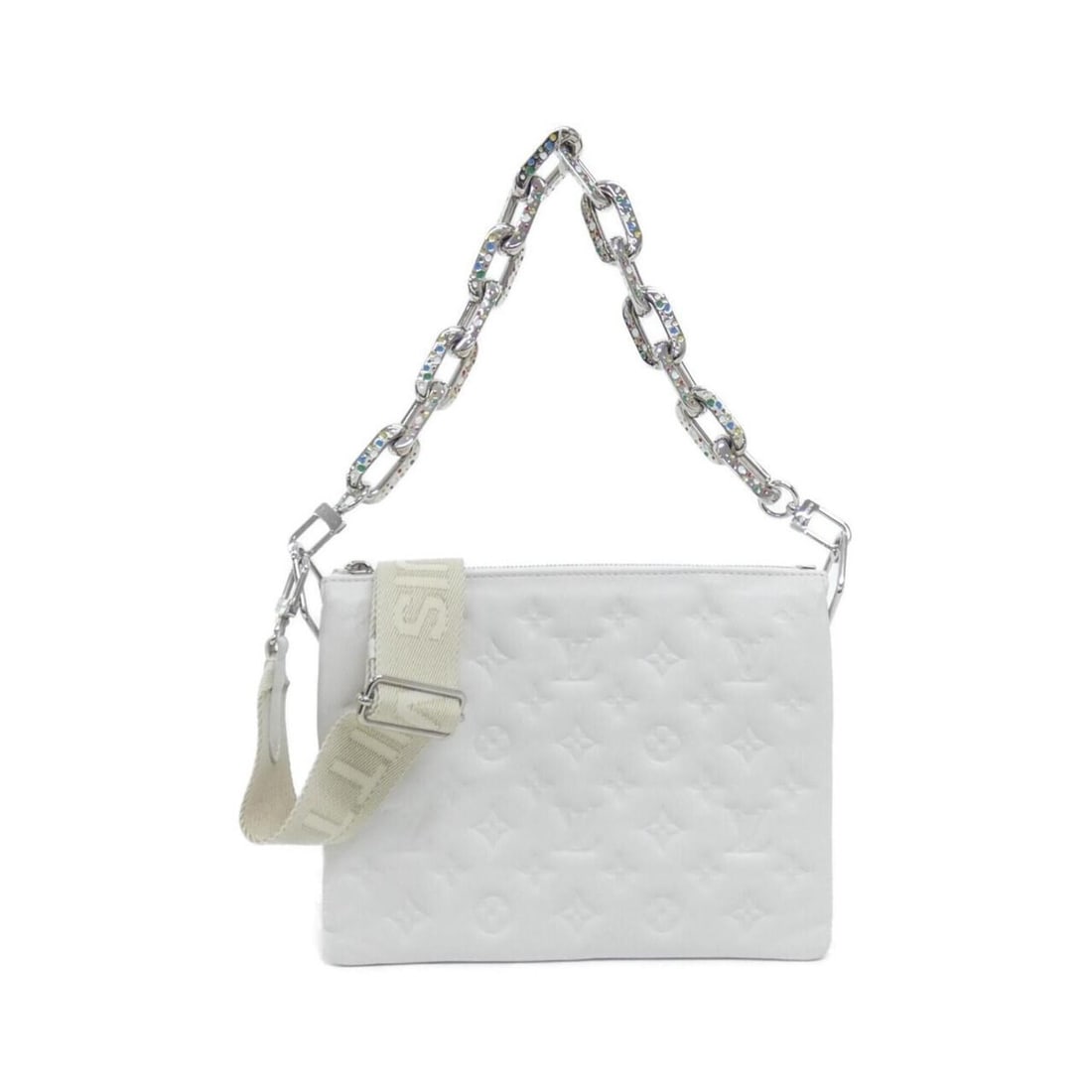 Louis Vuitton Monogram (LV X YK) Couchon PM M21619 Shoulder Bag: --- Catalog ---Category: SizeSize (HxWxD): 20cm x 26cm x 12cm / 7.87'' x 10.23'' x 4.72''Category: DesignType: Shoulder bagColor: Blanc, MonogramGender: WomenMaterial: Monogram Category: GeneralMPN: