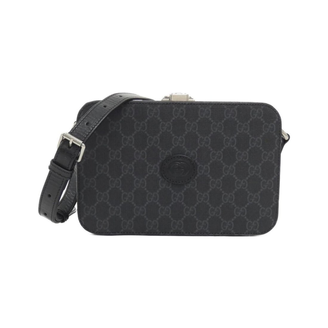 Gucci INTERLOCKING G 724717 Shoulder Bag: --- Catalog ---Category: SizeSize (HxWxD): 15cm x 23cm x 6.5cm / 5.9'' x 9.05'' x 2.55''Category: DesignType: Shoulder bagColor: BlackGender: WomenMaterial: GG Supreme Category: GeneralMPN: