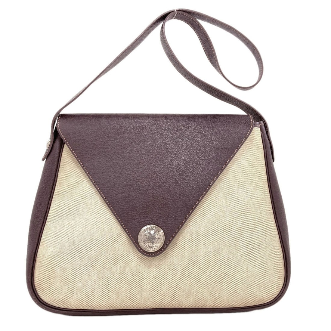 Hermes Christine Silver Hardware Shoulder Bag Toile H Women's HERMES: --- Catalog ---Category: SizeSize (HxWxD): 28cm x 36cm x 7.5cm / 11.02'' x 14.17'' x 2.95''Category: DesignType: Shoulder bagColor: Beige, BrownGender: WomenMaterial: Toile H Category: GeneralBrand: H
