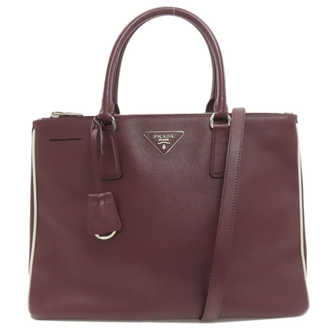 Prada Logo Hardware 2-Way Tote Bag, Saffiano Leather, Women's PRADA (1 of 16)