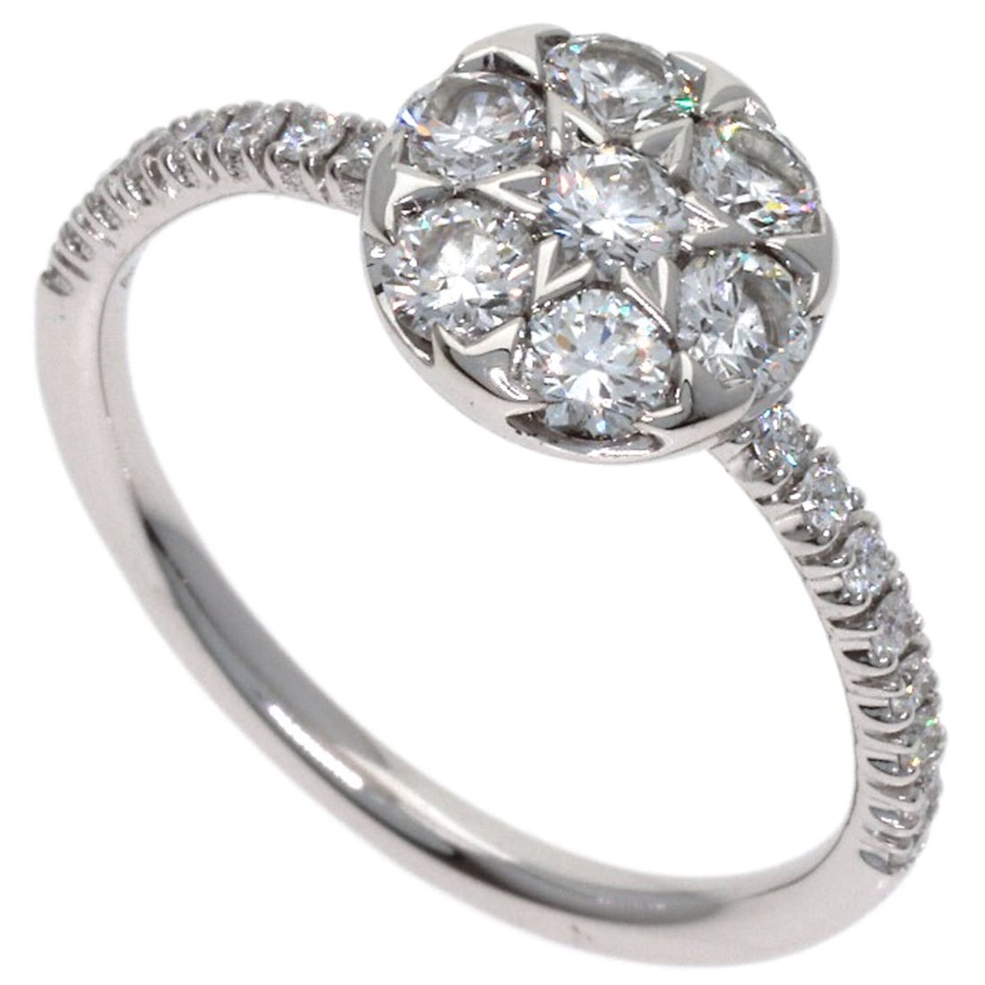Cartier Etincelle de Diamond Ring #46, 18K White Gold, Women's.: --- Catalog ---Category: SizeJP Size: 6US Size: 3.5Category: DesignType: Band ringStone: DiamondGender: WomenMaterial: White gold (18K)Category: GeneralBrand: Cartier--- Item List ---Section: Conditio
