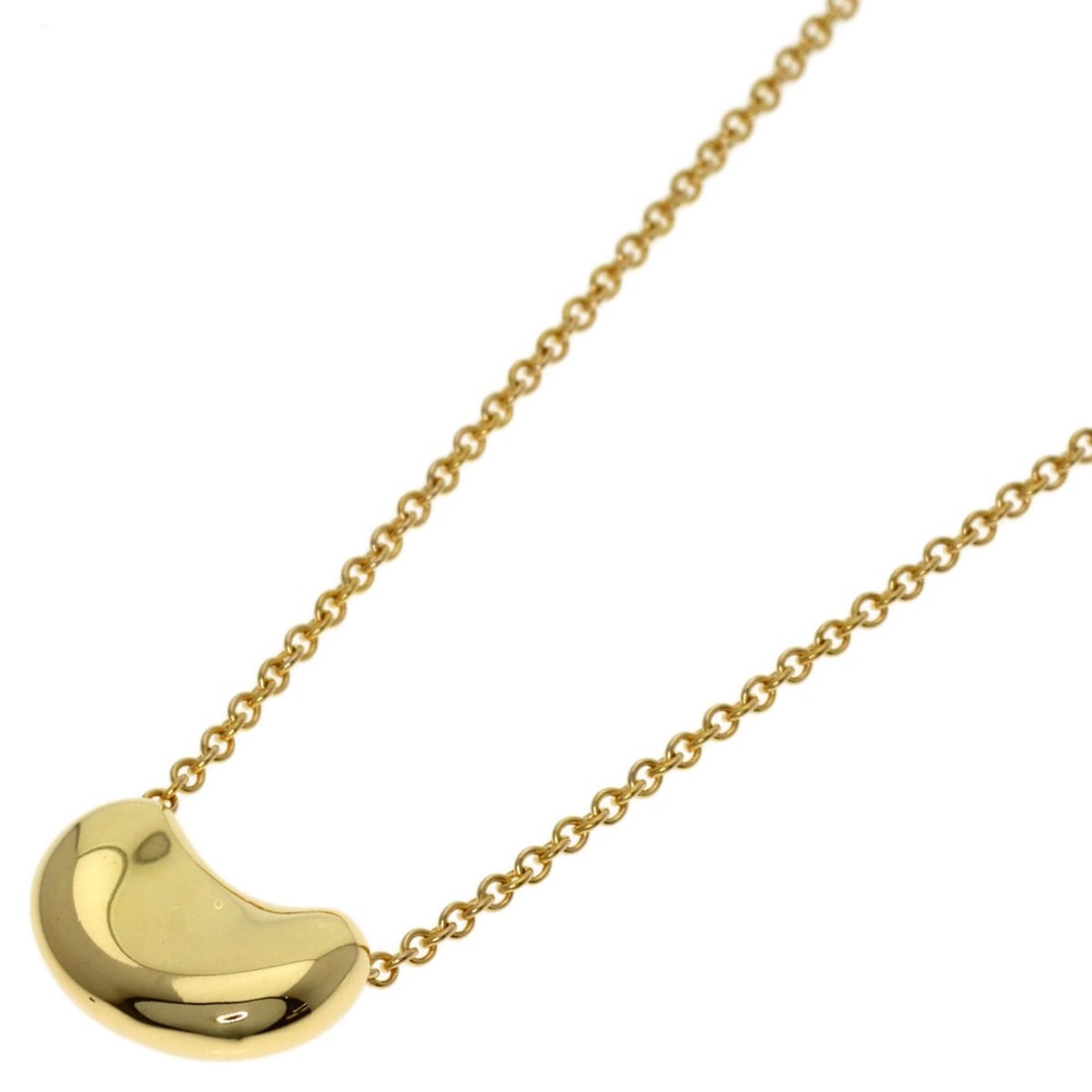 Tiffany Bean Necklace, 18K Yellow Gold, Women's, TIFFANY&Co.: --- Catalog ---Category: SizePendant Size: 7.5mm x 10.5mm / 0.29'' x 0.41''Neck Circumference: 41 cm / 16.14''Category: DesignGender: WomenMaterial: Yellow gold (18K)Necklace Type: NecklaceCategory: G