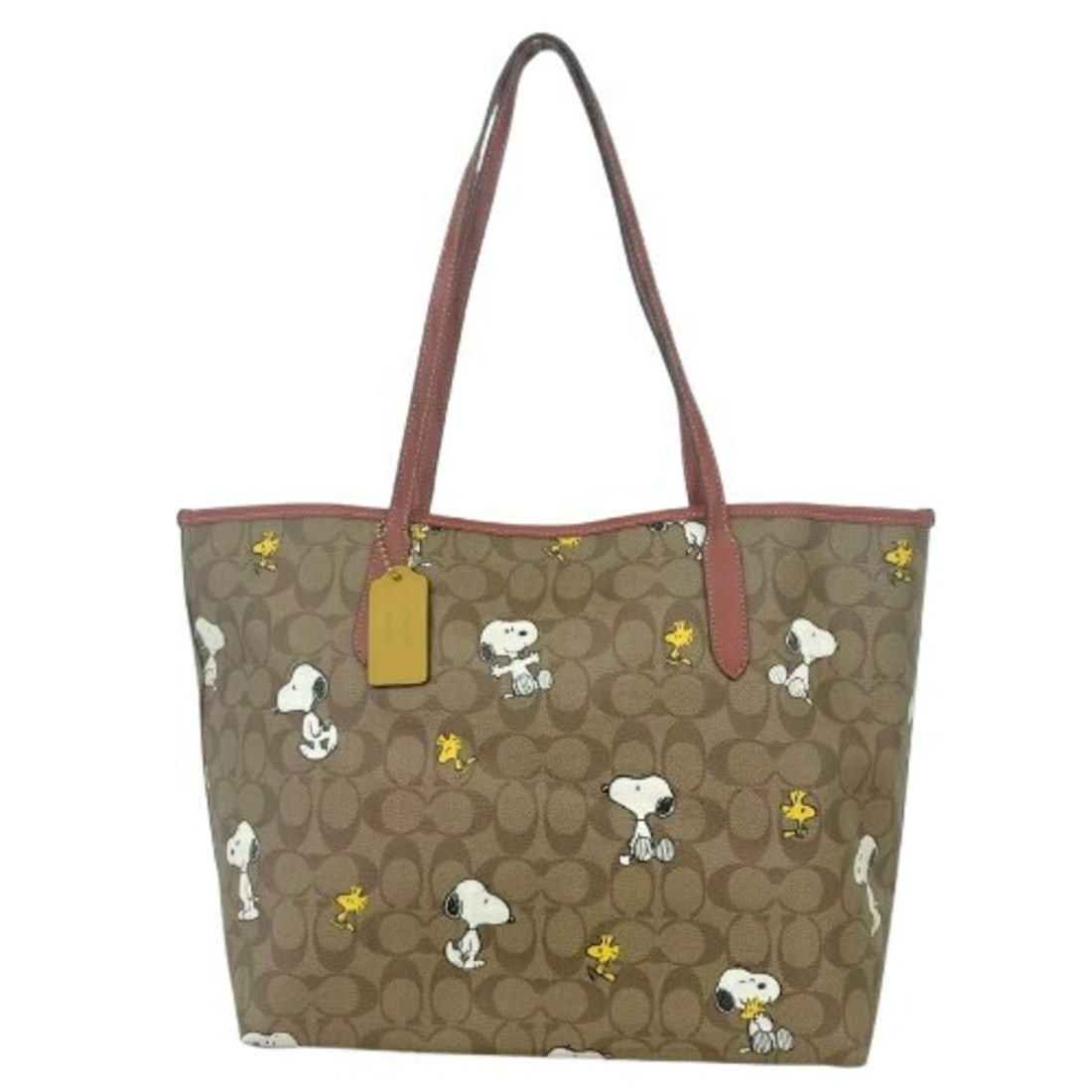 COACH × PEANUTS Coach Snoopy Signature H2278-CF166 Tote Bag Leather Women's: --- Catalog ---Category: SizeSize (HxWxD): 29cm x 45cm x 15cm / 11.41'' x 17.71'' x 5.9''Category: DesignType: Tote bagColor: BeigeGender: WomenMaterial: Leather Category: GeneralLine: SignatureBrand: