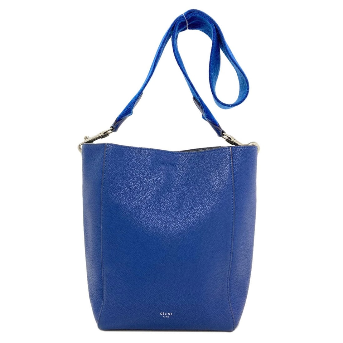 Celine Sangle Bucket Shoulder Bag, Leather, Women's CELINE: --- Catalog ---Category: SizeSize (HxWxD): 25cm x 18cm x 12cm / 9.84'' x 7.08'' x 4.72''Category: DesignType: Shoulder bagColor: BlueGender: WomenMaterial: Leather Category: GeneralBrand: Celine--- It