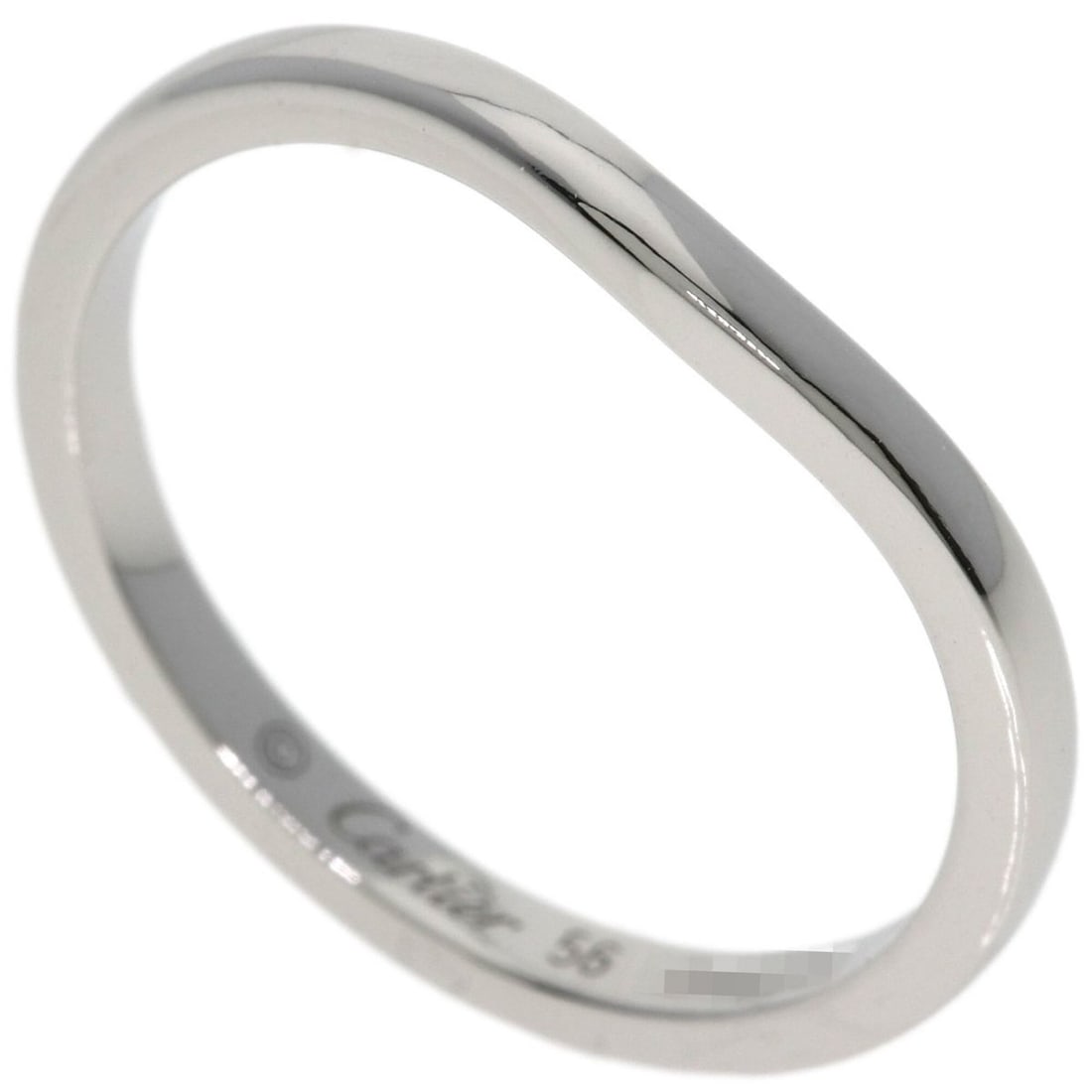 Cartier Ballerina Curve #56 Ring, Platinum PT950, Women's, CARTIER: --- Catalog ---Category: SizeJP Size: 16US Size: 8Category: DesignType: Band ringGender: WomenMaterial: Platinum 950Category: GeneralBrand: Cartier--- Item List ---Section: ConditionRanking: Rank A Us