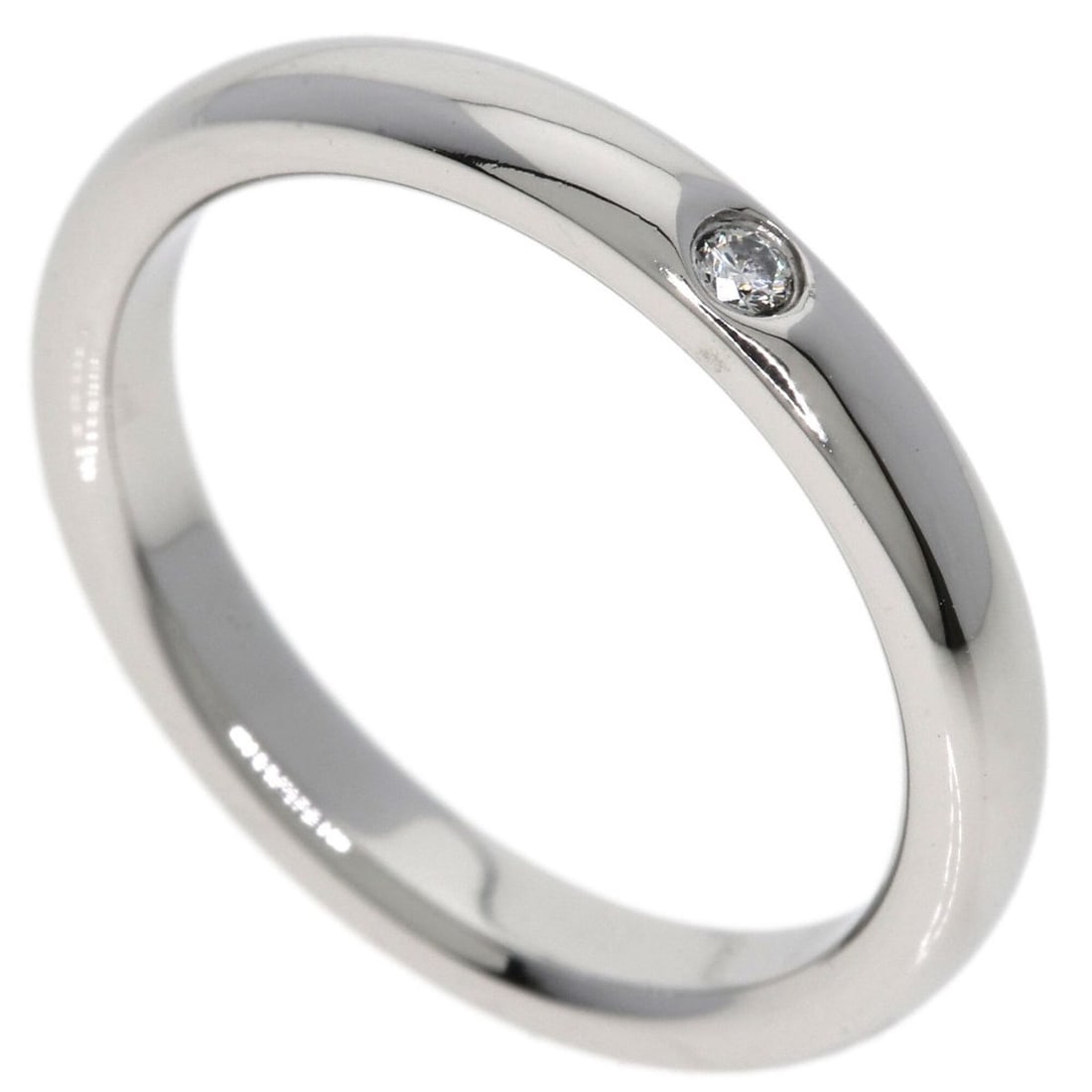 Tiffany & Co. Wedding 1P Diamond Ring, Platinum PT950, Women's Ring.: --- Catalog ---Category: SizeJP Size: 10US Size: 5.5Category: DesignType: Band ringGender: WomenMaterial: Platinum 950Category: GeneralBrand: Tiffany--- Item List ---Section: ConditionRanking: Rank A 