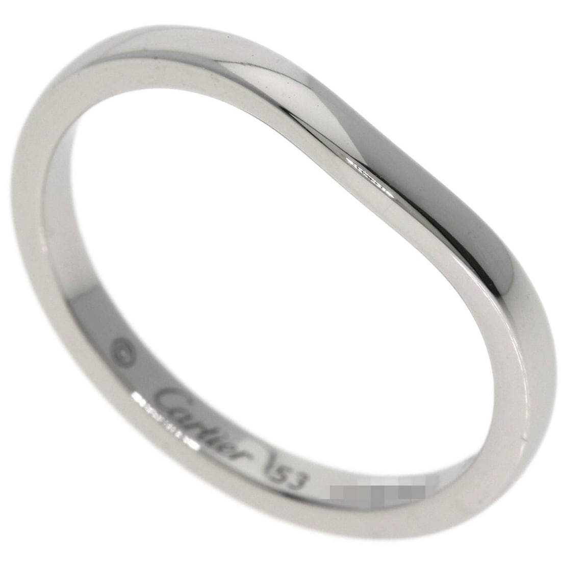 Cartier Ballerina Curve #53 Ring, Platinum PT950, Women's.: --- Catalog ---Category: SizeJP Size: 13US Size: 6.5Category: DesignType: Band ringGender: WomenMaterial: Platinum 950Category: GeneralBrand: Cartier--- Item List ---Section: ConditionRanking: Rank A 
