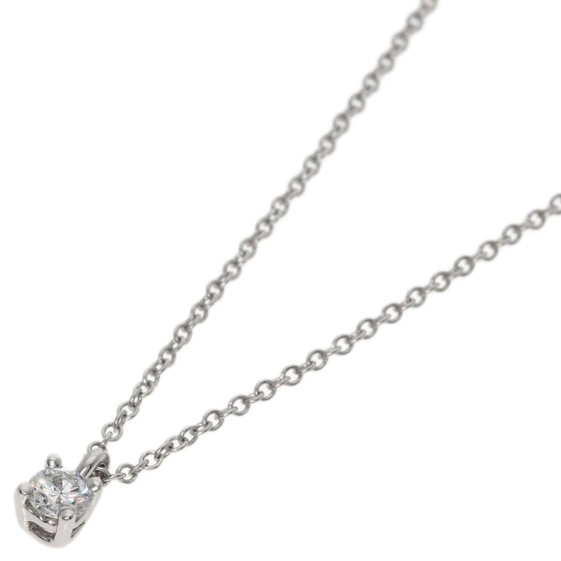 Tiffany & Co. Solitaire Diamond Necklace, Platinum PT950, Women's.: --- Catalog ---Category: SizePendant Size: 6.1mm x 3.4mm / 0.24'' x 0.13''Neck Circumference: 41 cm / 16.14''Category: DesignGender: WomenMaterial: Platinum 950Necklace Type: NecklaceCategory: General