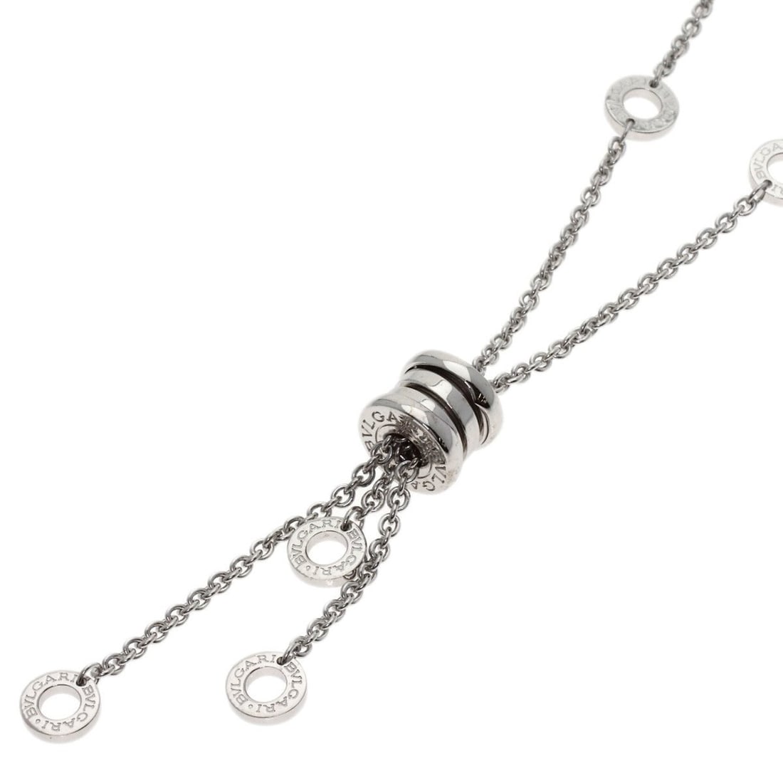 Bulgari B-zero1 Element Necklace, 18K White Gold, Women's BVLGARI: --- Catalog ---Category: SizePendant Size: 46.8mm x 9.3mm / 1.84'' x 0.36''Neck Circumference: 45 cm / 17.71''Category: DesignGender: WomenMaterial: White gold (18K)Necklace Type: NecklaceCategory: Ge