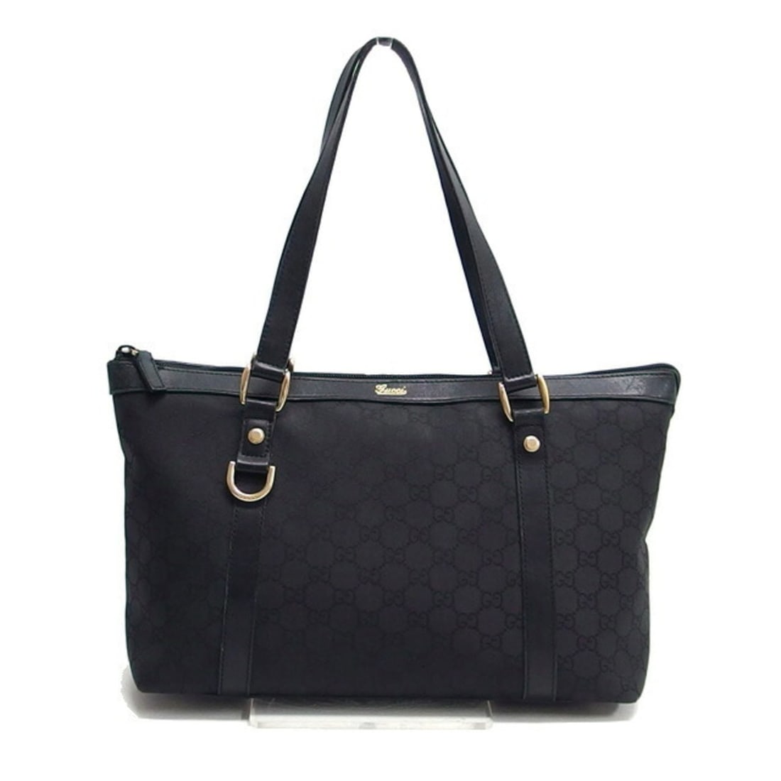 Gucci Abbey Medium Tote Bag, GG pattern, 272399, Black: --- Catalog ---Category: SizeWeight: 500g / 1.1lb.Size (HxWxD): 20cm x 37cm x 13cm / 7.87'' x 14.56'' x 5.11''Handle Length: 47cm / 18.5''Category: DesignType: Shoulder bag, Tote bagColor: