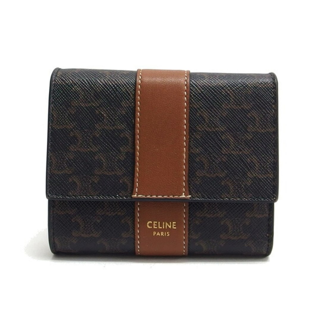 Celine Small Trifold Wallet - A compact tri-fold wallet.: --- Catalog ---Category: SizeWeight: 110g / 3.88oz.Size (HxWxD): 8.5cm x 10.5cm x 3cm / 3.34'' x 4.13'' x 1.18''Category: DesignType: Wallet (tri-fold)Color: Brown, Dark brownGender:
