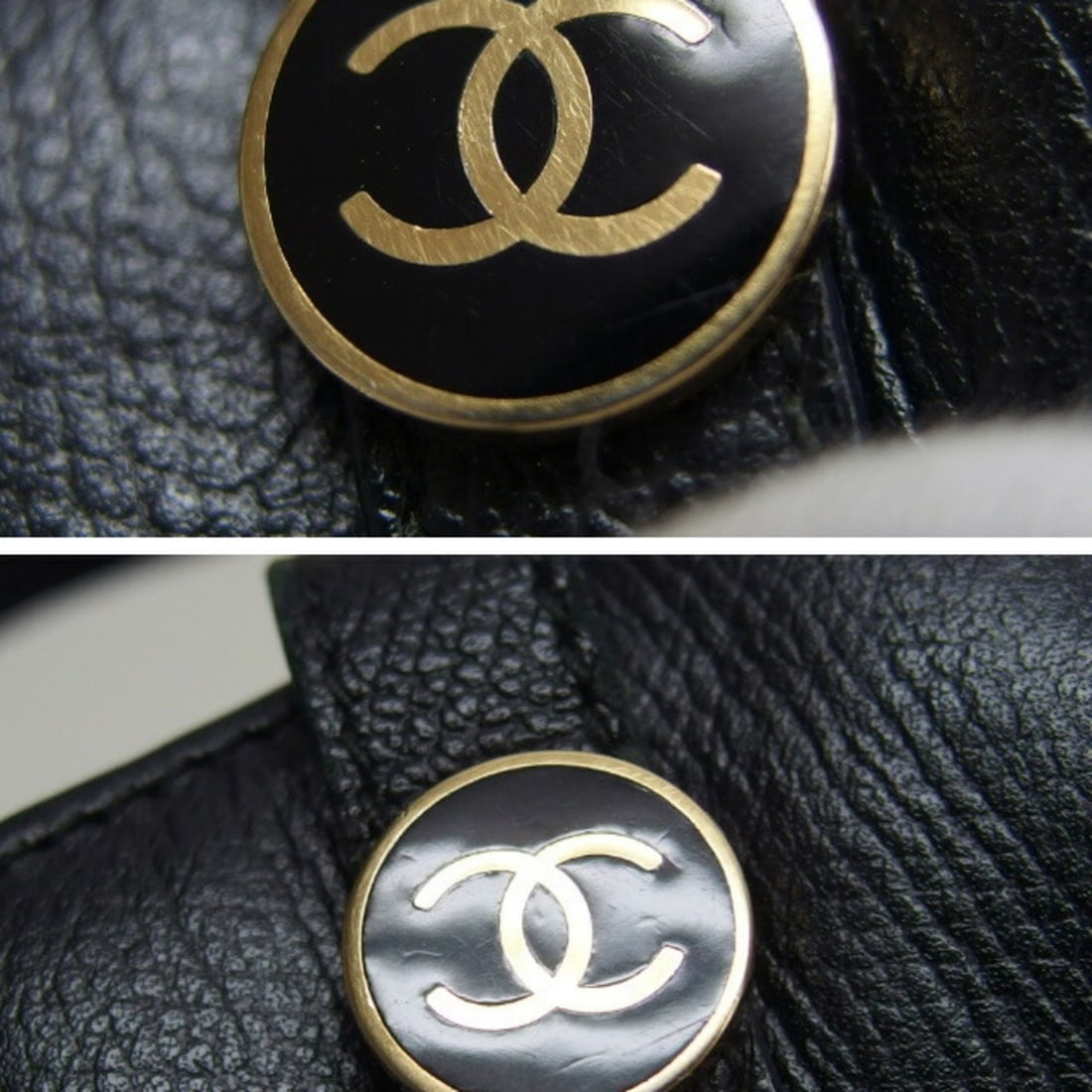 Chanel Coco Button Cigarette Case Mini Pouch, Leather, Black - 10