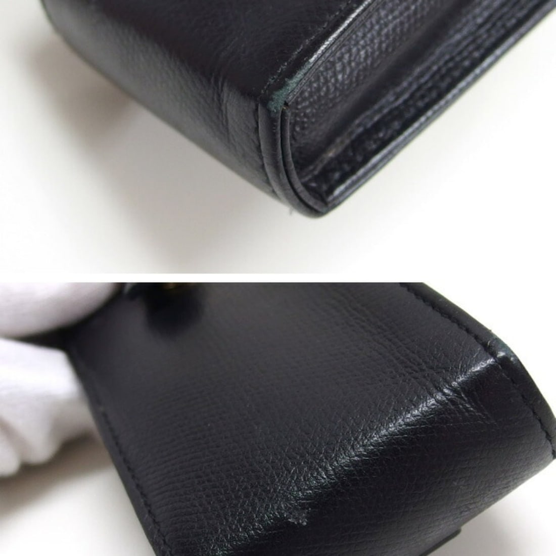 Chanel Coco Button Cigarette Case Mini Pouch, Leather, Black - 7