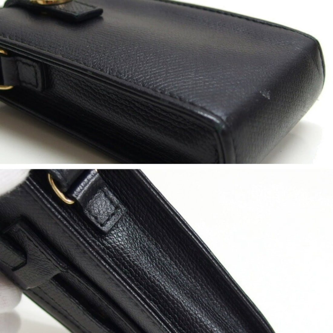 Chanel Coco Button Cigarette Case Mini Pouch, Leather, Black - 8