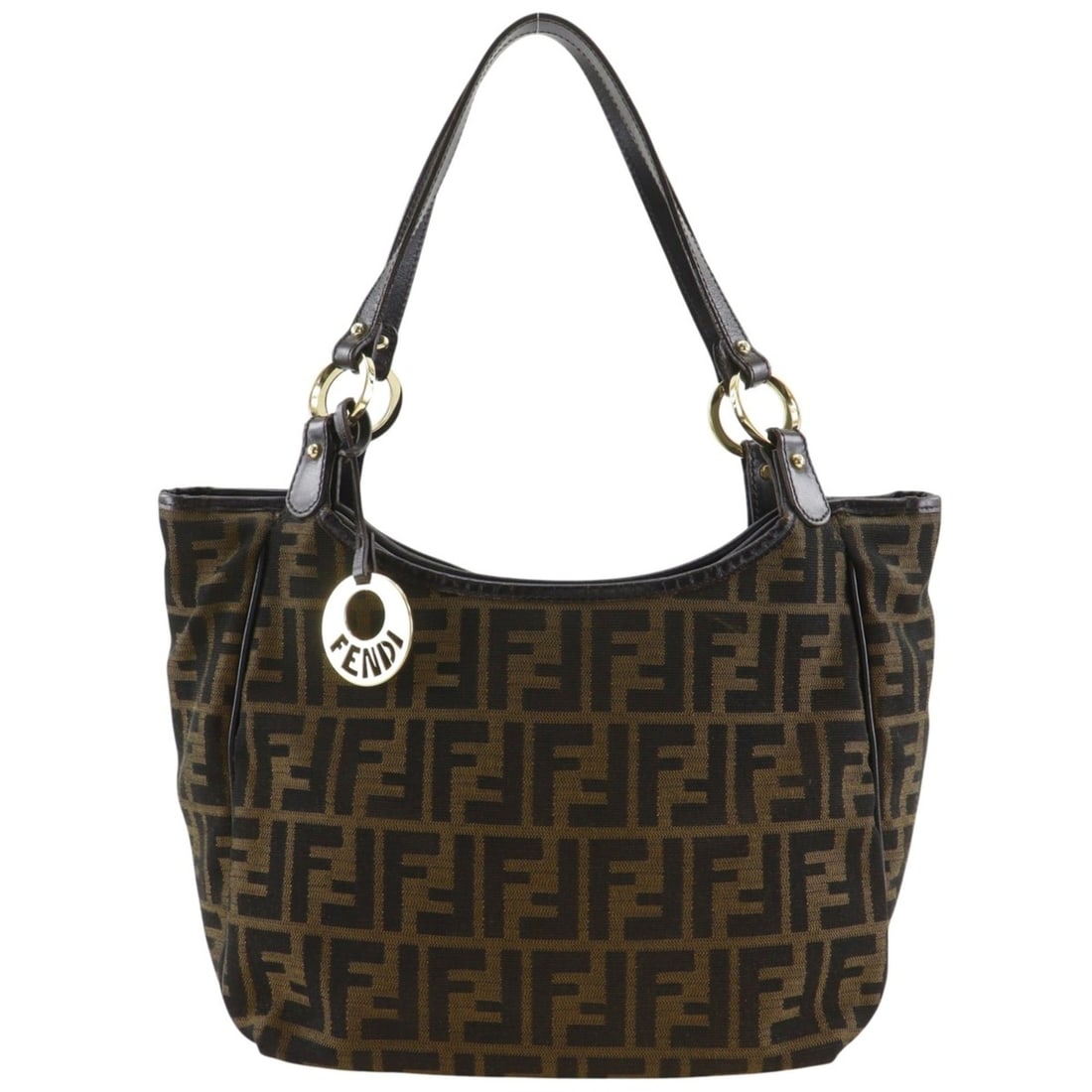 Fendi Zucca Tote Bag, Nylon Canvas, Brown, A5 Size, Women's: --- Catalog ---Category: SizeSize (HxWxD): 21cm x 27cm x 10cm / 8.26'' x 10.62'' x 3.93''Category: DesignType: Tote bagColor: BrownGender: WomenMaterial: Zucca Category: GeneralLine: ZuccaBrand: