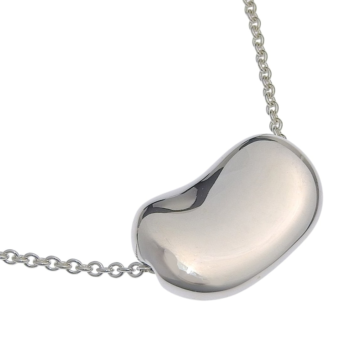 Tiffany & Co. Bean Necklace, Elsa Peretti, Sterling Silver 925, Approx. 11g, Women's.: --- Catalog ---Category: SizePendant Size: 13mm x 19.5mm / 0.51'' x 0.76''Neck Circumference: 40.5 cm / 15.94''Category: DesignColor: SilverGender: WomenMaterial: Silver 925Necklace Type: NecklaceCate