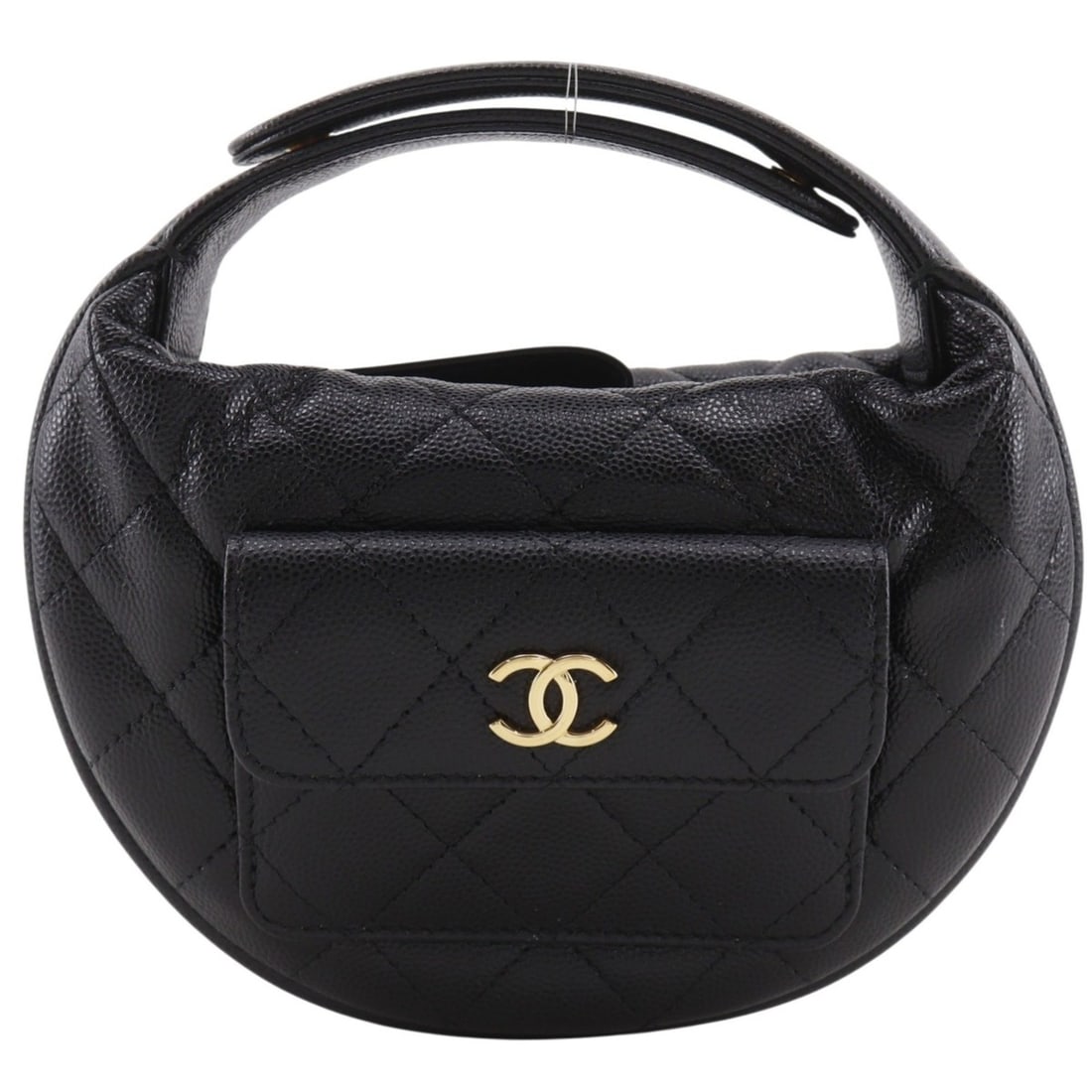 Chanel CHANEL Mini Bag Handbag Matelassé AP3467 Caviar Leather Black bag for women: --- Catalog ---Category: SizeWeight: 160g / 5.64oz.Size (HxWxD): 11cm x 18cm x 3cm / 4.33'' x 7.08'' x 1.18''Category: DesignType: HandbagColor: BlackGender: WomenMaterial: Grained Calfskin Category: 