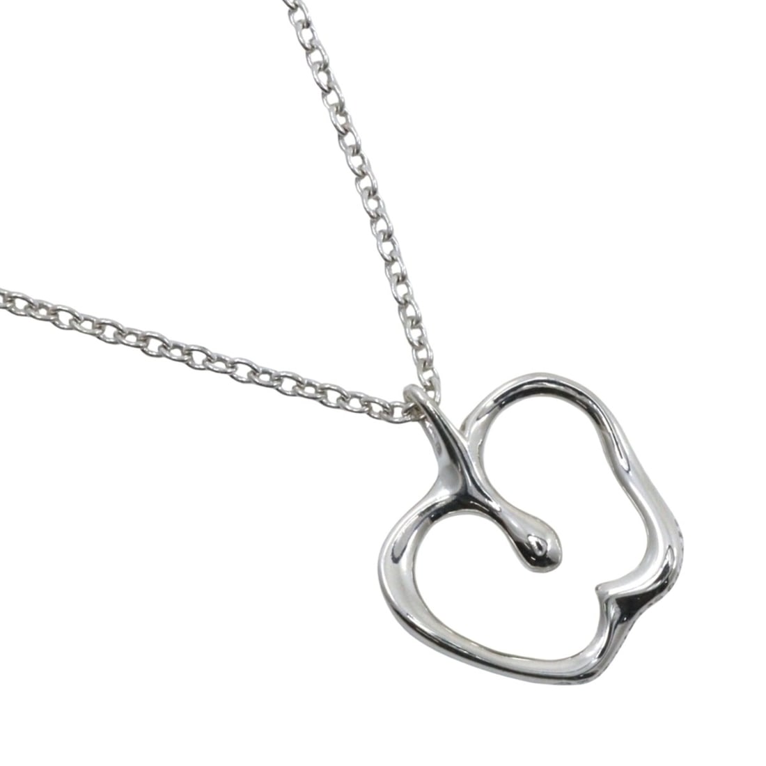 Tiffany & Co. Apple Necklace by Elsa Peretti, 925 Sterling Silver, Approx. 3.4g, Women's.: --- Catalog ---Category: SizeWeight: 3.4g / 0.11oz.Pendant Size: 12.6mm x 15.6mm / 0.49'' x 0.61''Neck Circumference: 42.3 cm / 16.65''Category: DesignGender: WomenMaterial: Silver 925Necklace Type: N