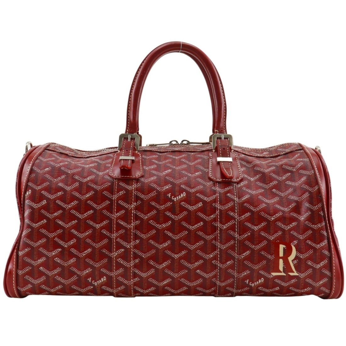 Goyard Croix Jules 40 Boston Bag, Mini PVC, Red, A4 Size, Double Zipper, Unisex: --- Catalog ---Category: SizeSize (HxWxD): 18cm x 38.5cm x 18cm / 7.08'' x 15.15'' x 7.08''Category: DesignType: Boston bagColor: Red colorGender: WomenMaterial: PVC Category: GeneralBrand: Goyard--- 