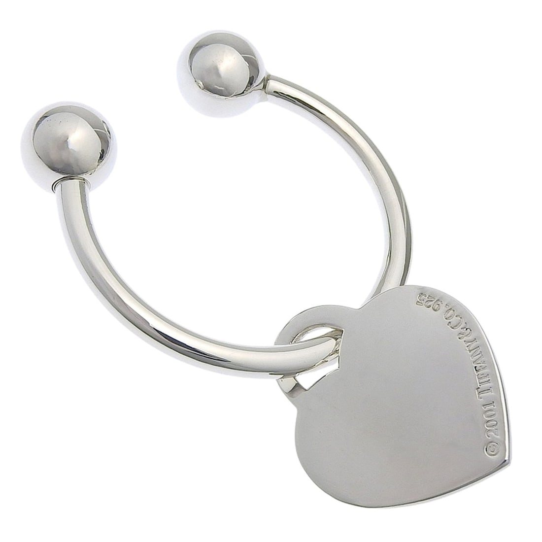 Tiffany & Co. Keyring Keychain Heart Tag Sterling Silver 925 Key ring Unisex: --- Catalog ---Category: SizeSize (HxWxD): 6.7cm x 4.3cm x 1.1cm / 2.63'' x 1.69'' x 0.43''Category: DesignType: KeyringColor: SilverGender: Women,MenMaterial: Silver 925Category: GeneralBrand: Tiffan