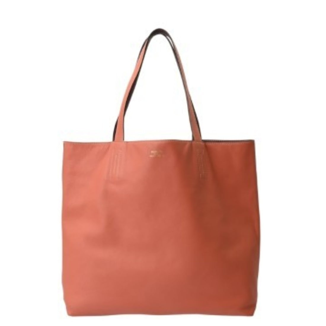 HERMES Double Sens 45 Crevette Rouge H Women's Veau Sikkim Tote Bag, AB Rank, Used, Ginzo (1 of 11)