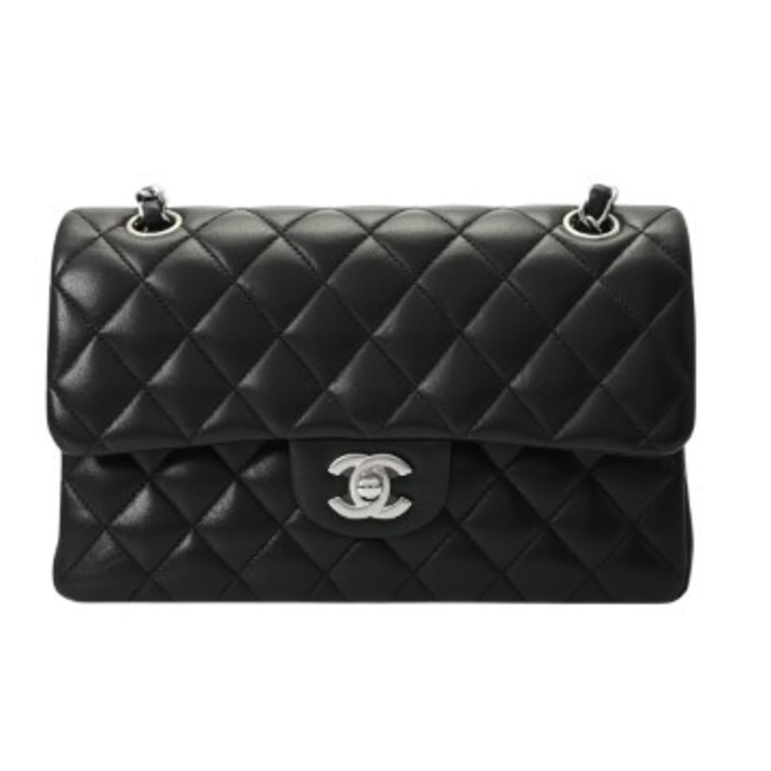 CHANEL Matelassé Classic Small Handbag 23cm Black A01113 Women's Lambskin Shoulder Bag A Rank Used: --- Catalog ---Category: SizeSize (HxWxD): 14.5cm x 23cm x 6.5cm / 5.7'' x 9.05'' x 2.55''Category: DesignType: Shoulder bagColor: BlackGender: WomenMaterial: Leather Leather/Fur Type: