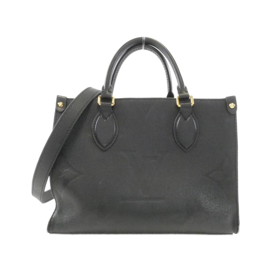 Louis Vuitton Monogram Empreinte OnTheGo PM M45653 Handbag: --- Catalog ---Category: SizeSize (HxWxD): 19cm x 25cm x 11cm / 7.48'' x 9.84'' x 4.33''Category: DesignType: HandbagColor: BlackGender: WomenMaterial: Leather Hardware Color: GoldLeather/Fur Type: