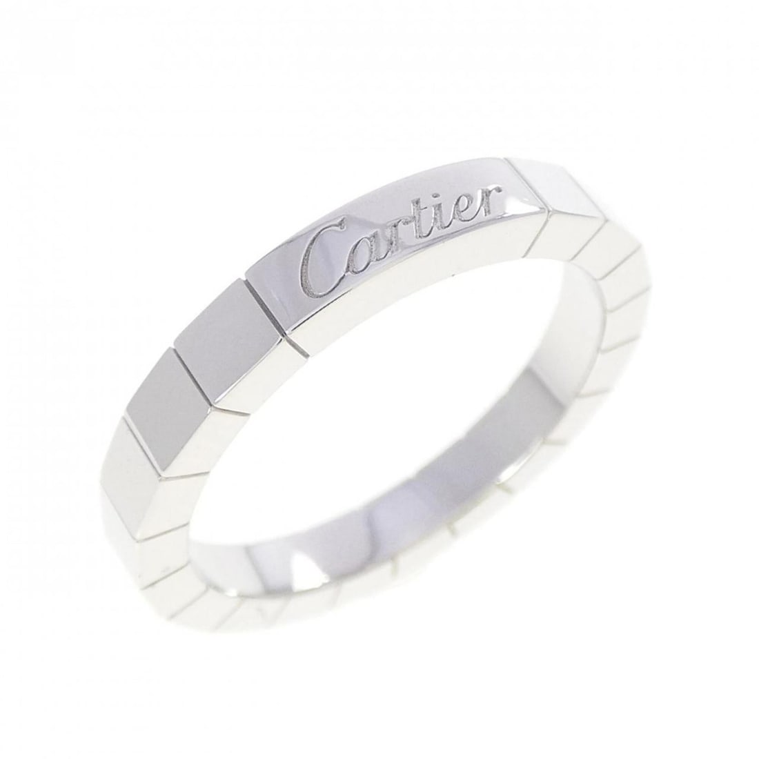 Cartier Lanieres Ring: --- Catalog ---Category: SizeUS Size: 7.5Brand Size: 55Category: DesignType: Band ringGender: WomenMaterial: White gold (18K)Category: GeneralMPN: B4045000Brand: Cartier--- Item List ---Section: