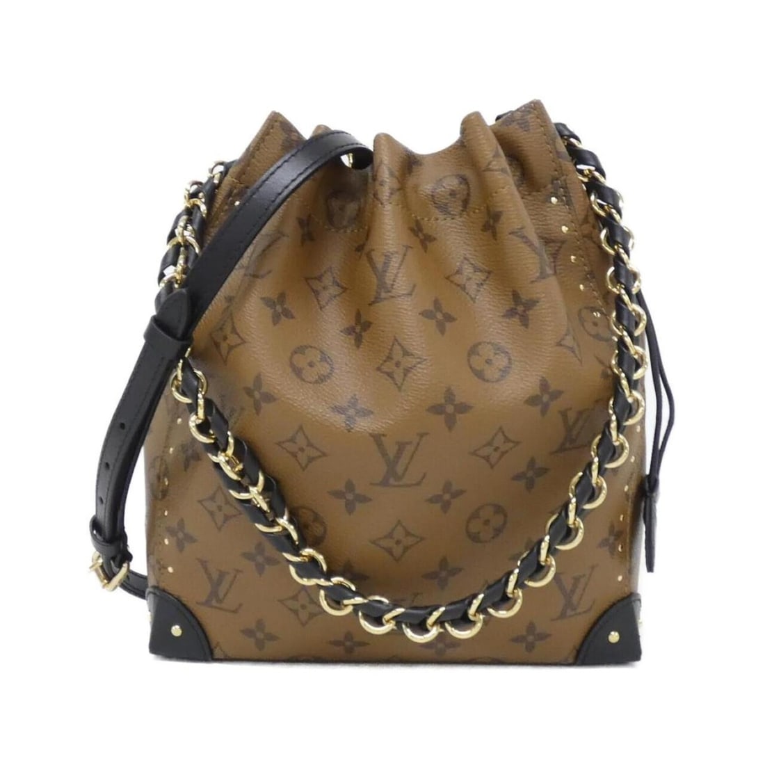 Louis Vuitton Monogram Reverse Noé Trunk M13324 Shoulder Bag: --- Catalog ---Category: SizeSize (HxWxD): 27cm x 23cm x 8cm / 10.62'' x 9.05'' x 3.14''Category: DesignType: Shoulder bagColor: MarronGender: WomenMaterial: Coated canvas Hardware Color: