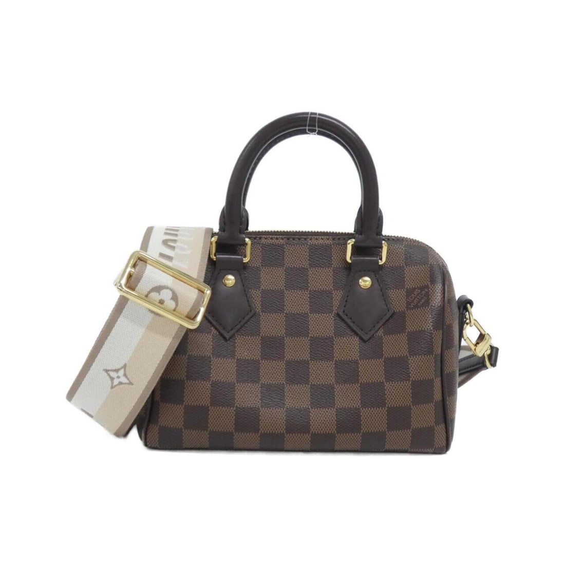 Louis Vuitton Damier Speedy Bandoulière 20cm N40489 Boston Bag: --- Catalog ---Category: SizeSize (HxWxD): 13cm x 20cm x 12cm / 5.11'' x 7.87'' x 4.72''Category: DesignType: Boston bagColor: Beige, EbeneGender: Men,WomenMaterial: Coated canvas Hardware Color: