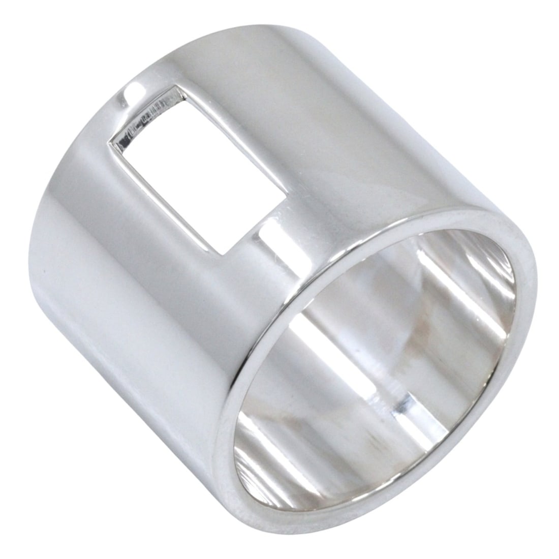 Gucci ring, size 14.5, made of 925 sterling silver, approximately 14.8g, unisex.: --- Catalog ---Category: SizeWidth: 20.4mm / 0.8''Weight: 14.8g / 0.52oz.JP Size: 14.5US Size: 7Inner Diameter: 17.30mm / 0.68''Category: DesignType: Band ringGender: WomenMaterial: Silver