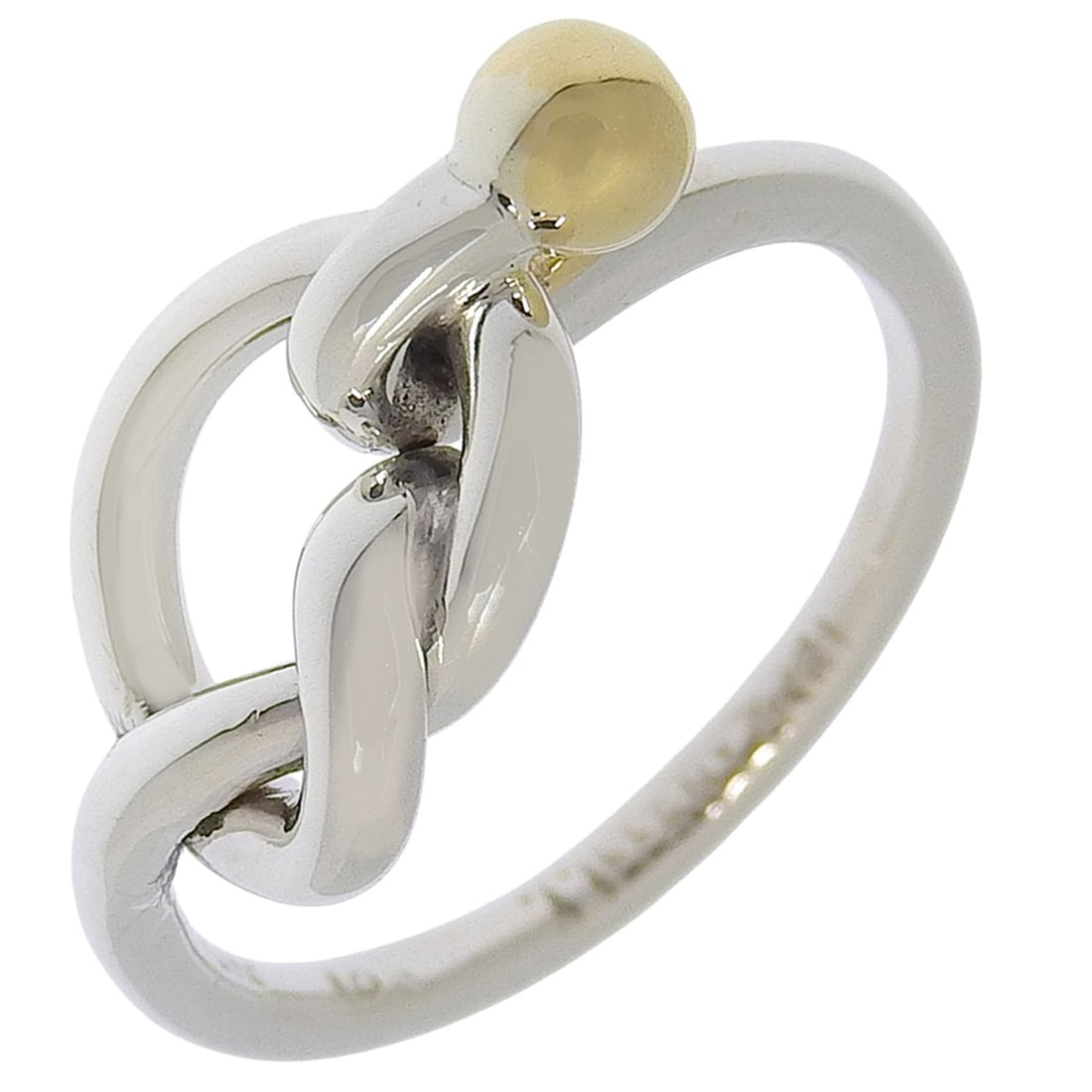 Tiffany & Co. Love Knot Ring, Size 12, Sterling Silver 925 x 18K Yellow Gold, Approx. 2.9g, Women's.: --- Catalog ---Category: SizeWidth: 10mm / 0.39''Weight: 2.9g / 0.1oz.JP Size: 12US Size: 6Inner Diameter: 16.70mm / 0.66''Category: DesignType: Band ringGender: WomenMaterial: Silver 925, Yellow