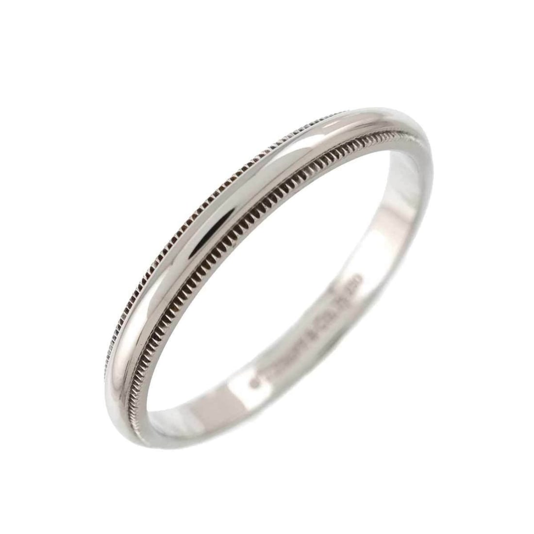 Tiffany & Co. Milgrain 2 Ring, 3mm wide, Platinum, Together Ring (1 of 14)