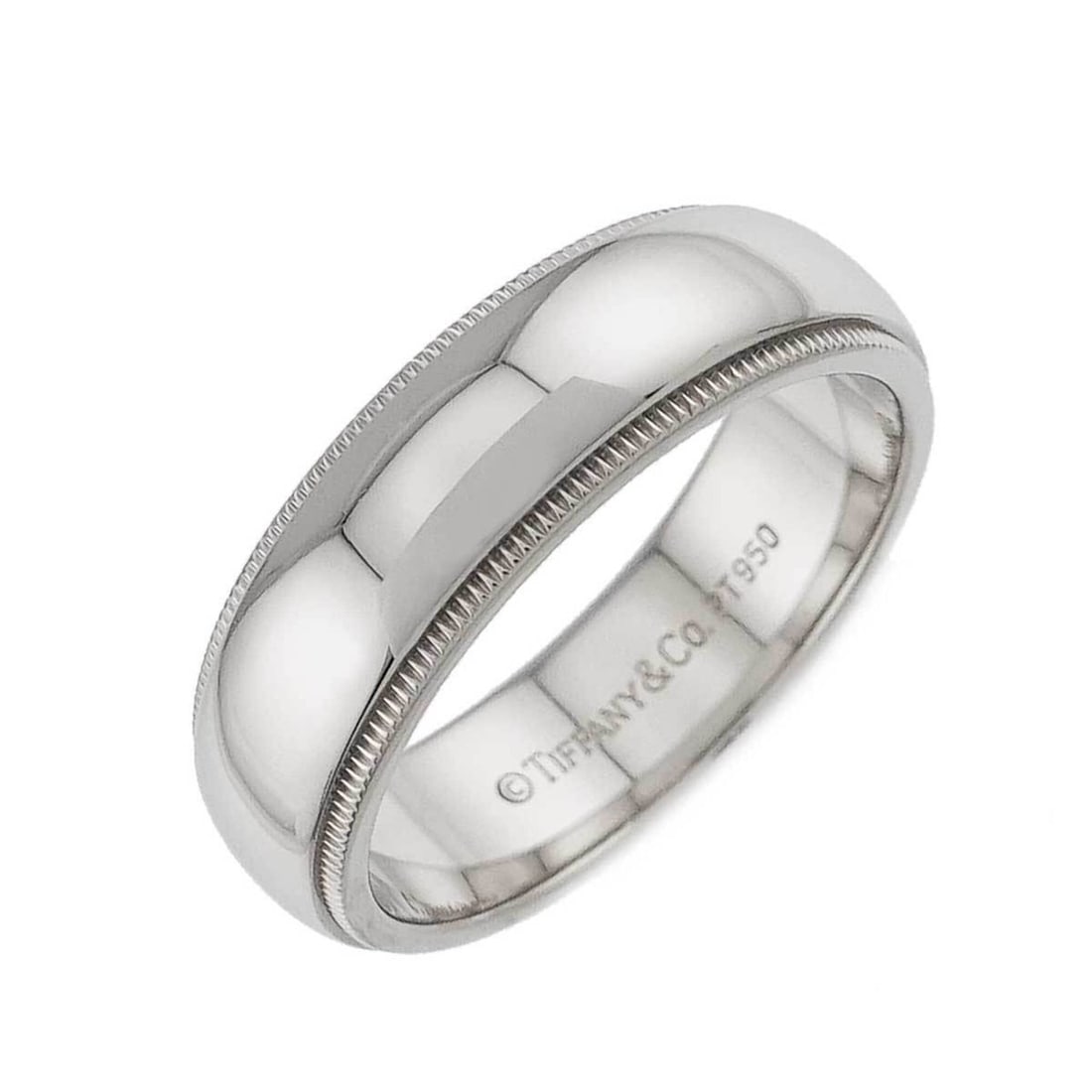 Tiffany & Co. Milgrain 1 Ring, 5.9mm wide, Platinum, Together Ring: --- Catalog ---Category: SizeJP Size: 17US Size: 8.5Category: DesignType: Band ringGender: Women,MenMaterial: Platinum 950Category: GeneralBrand: Tiffany--- Item List ---Section: ConditionRanking: Ran