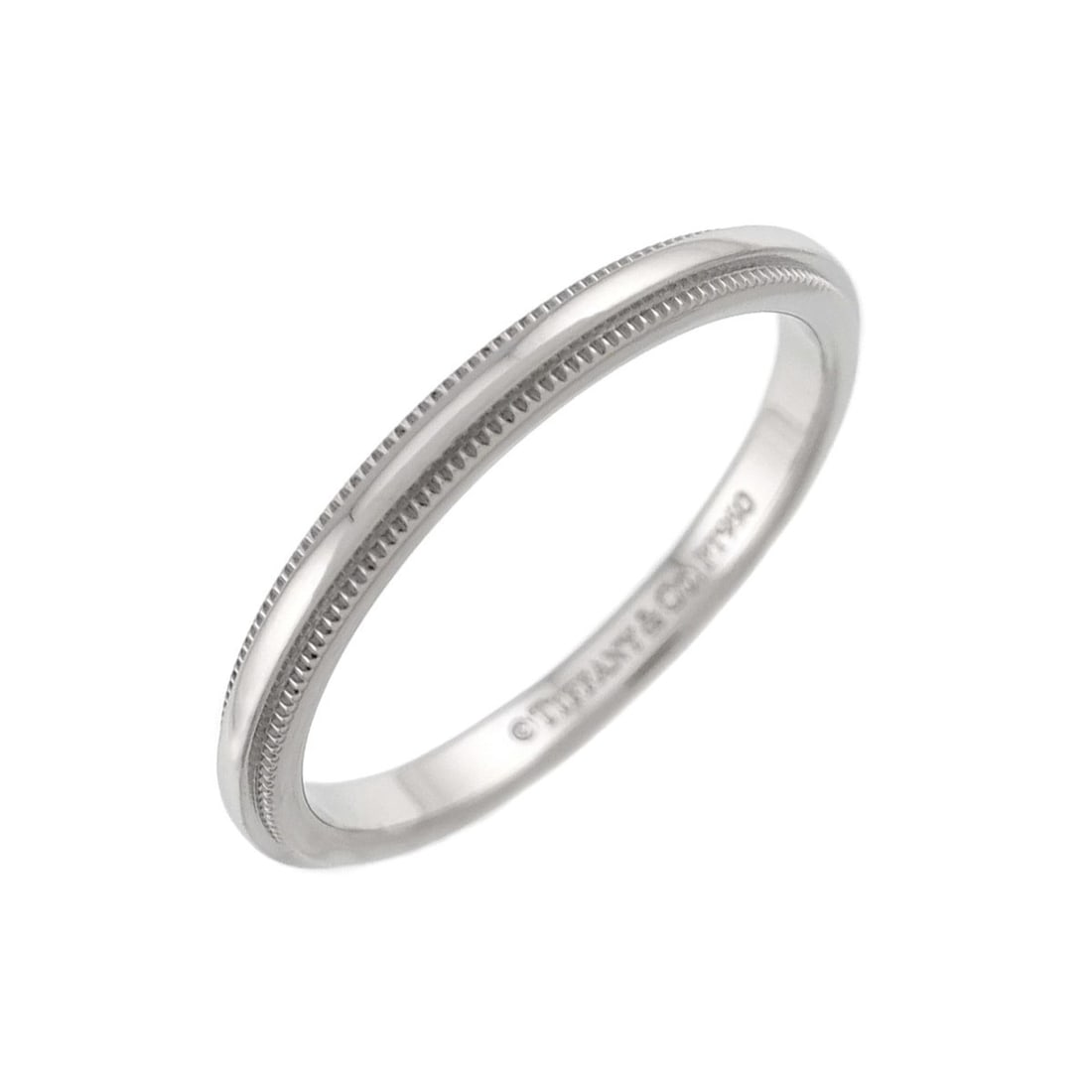 Tiffany & Co. Milgrain 1 Ring, 2.1mm wide, Platinum, Together Ring: --- Catalog ---Category: SizeJP Size: 15US Size: 7.5Category: DesignType: Band ringGender: Women,MenMaterial: Platinum 950Category: GeneralBrand: Tiffany--- Item List ---Section: ConditionRanking: Ran