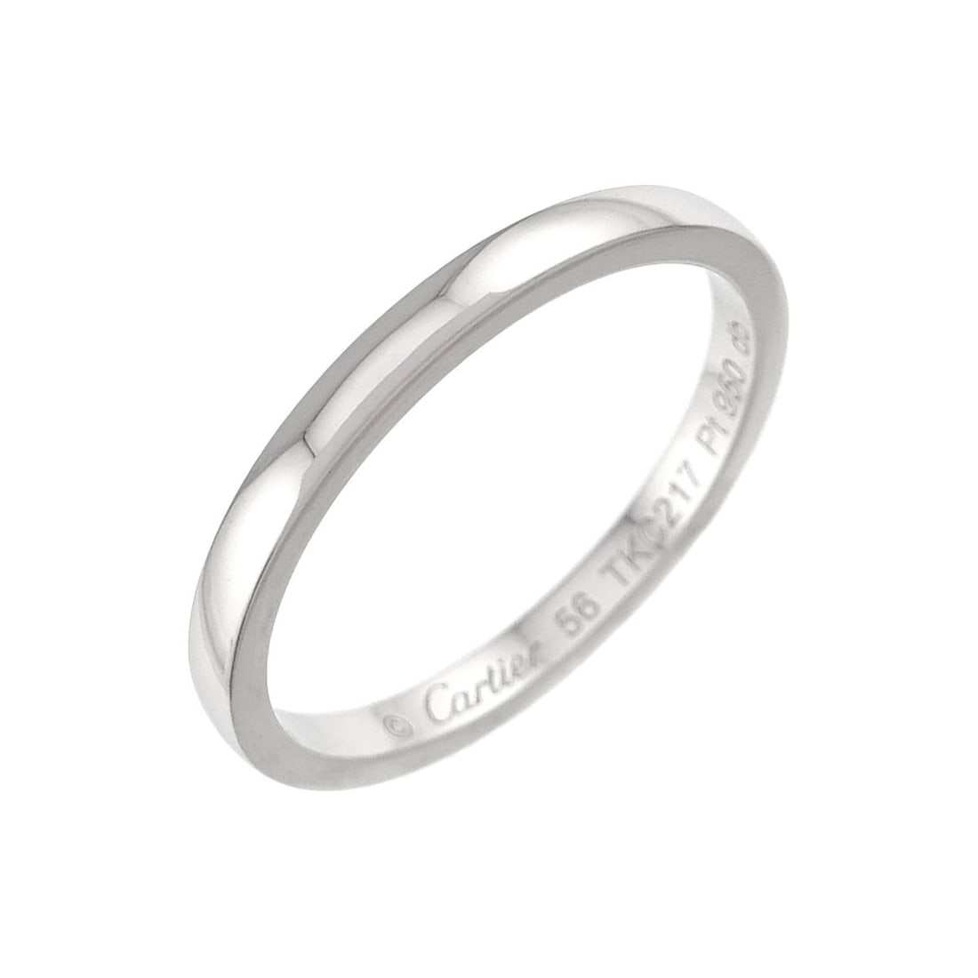 Cartier 1895 Classic #56 Ring, 2.0mm wide, Platinum (Pt): --- Catalog ---Category: SizeUS Size: 8Brand Size: 56Category: DesignType: Band ringGender: Women,MenMaterial: Platinum 950Category: GeneralBrand: Cartier--- Item List ---Section: ConditionRanking: Ra