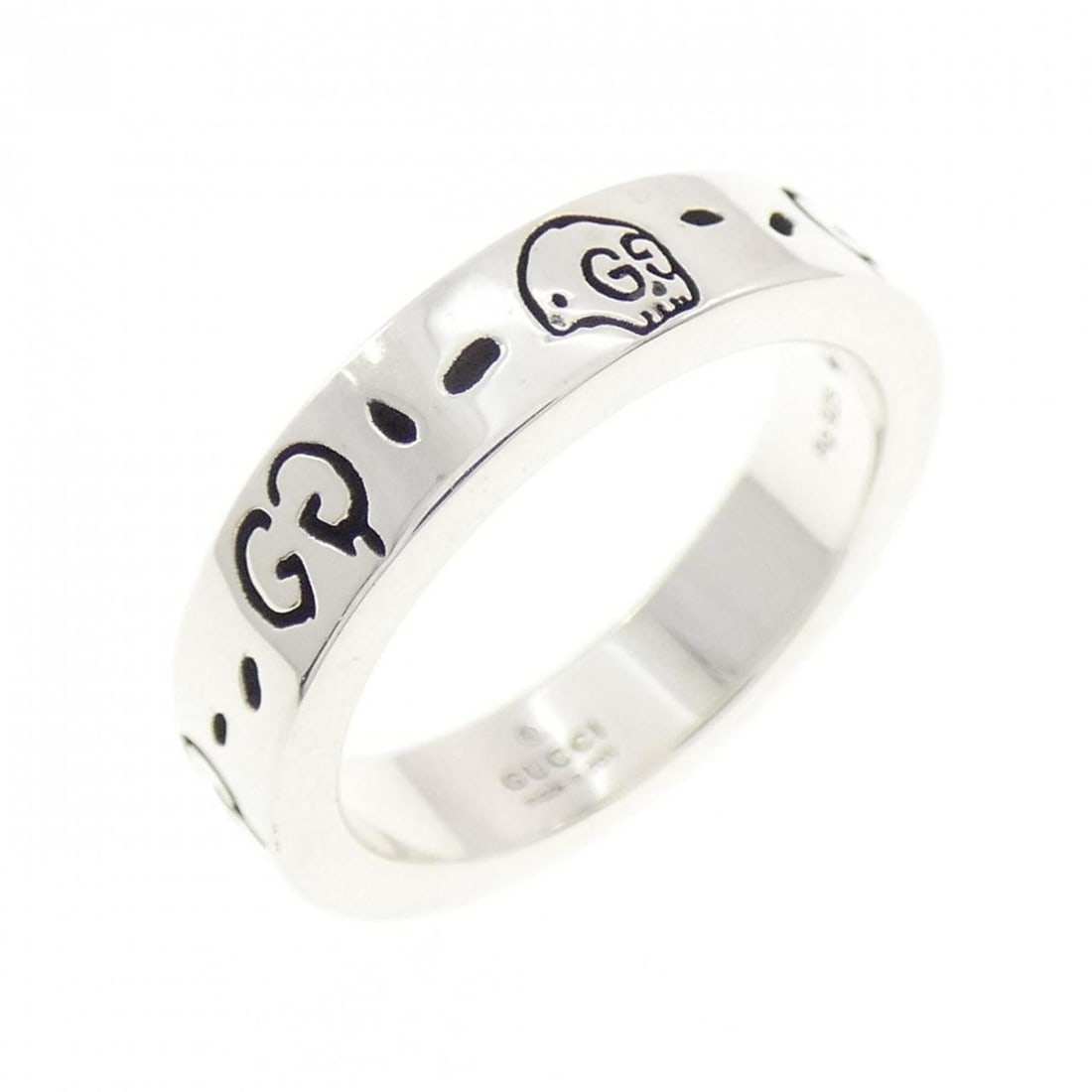 Gucci Ghost Ring: --- Catalog ---Category: SizeWidth: 4.2mm / 0.17''Weight: 3.9g / 0.13oz.JP Size: 7US Size: 4Category: DesignType: Band ringGender: WomenMaterial: Silver 925Category: GeneralBrand: Gucci--- Item List -